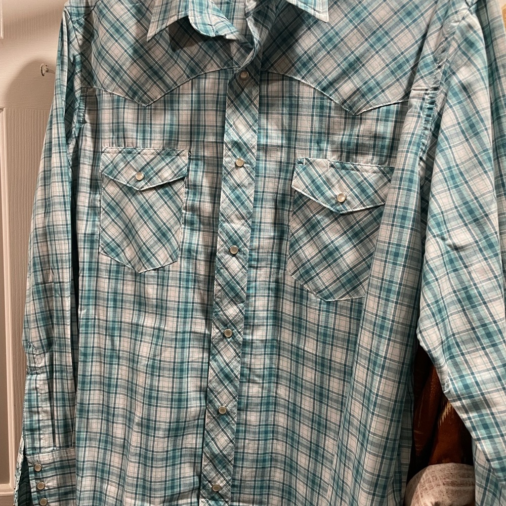Men's Blue Plaid Shirt